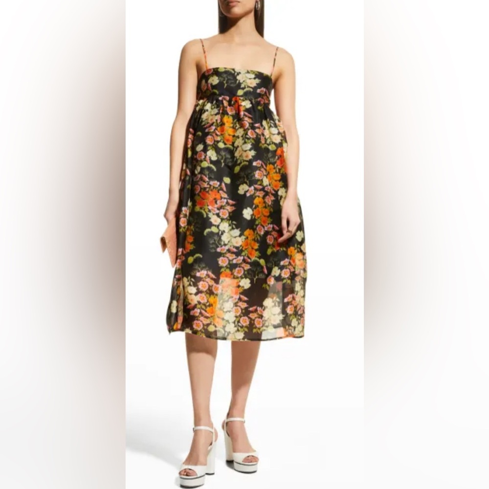 Autumn Adeigbo Hattie Empire Dress 100% silk